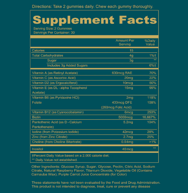 Hair, Skin & Nails Gummies - Biotin & Collagen Boost